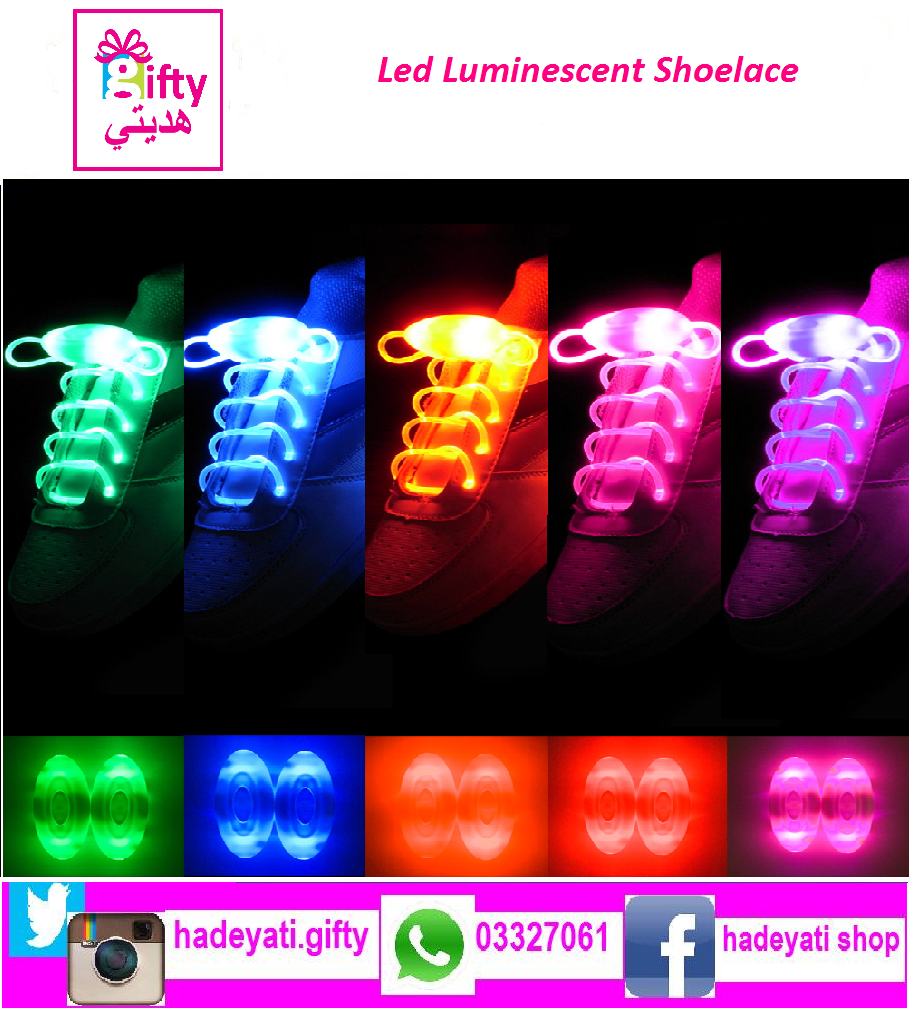 Led Luminescent Shoelace PAIR