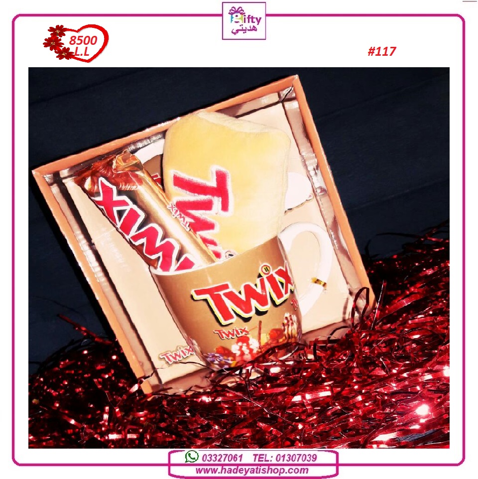 Mug Twix & Chocolate & Small Pillow